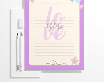 Love letter/Happy Valentines day/ Valentines day/ Love letter template/Valentines day letter