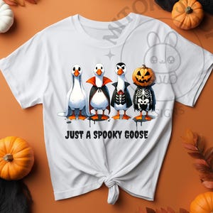 Just a Spooky Goose PNG, Funny Halloween Goose Png, Goose in Halloween Costumes Sublimation, Cute Horror Png, Spooky Goose Png, Only Digital