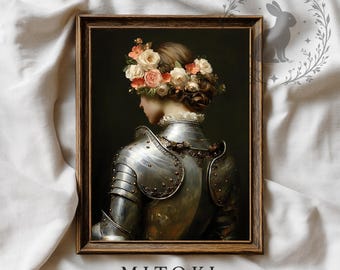 百合の中の貴婦人 | 印刷可能なアート、ダーク・ルネッサンスの油絵