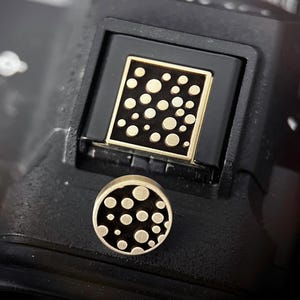 Aangepaste flitsschoencover en sluiterknop, DSLR flitsschoencover, sluiterknop met schroefdraad, cadeau voor camera-eigenaar, fotograaf cadeau