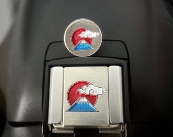 Mount Fuji Illustration DSLR Camera Hot Shoe Cover, Camera Shutter Button, Unique Camera Gift, Gift for Camera Owner, Japanese Landscape