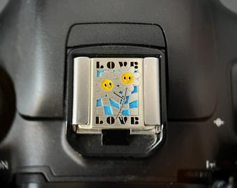 Love Hot Shoe Cover And Shutter Button, DSLR Hot Shoe Cover, Threaded Shutter Button, Photographer Gift, Camera Gift