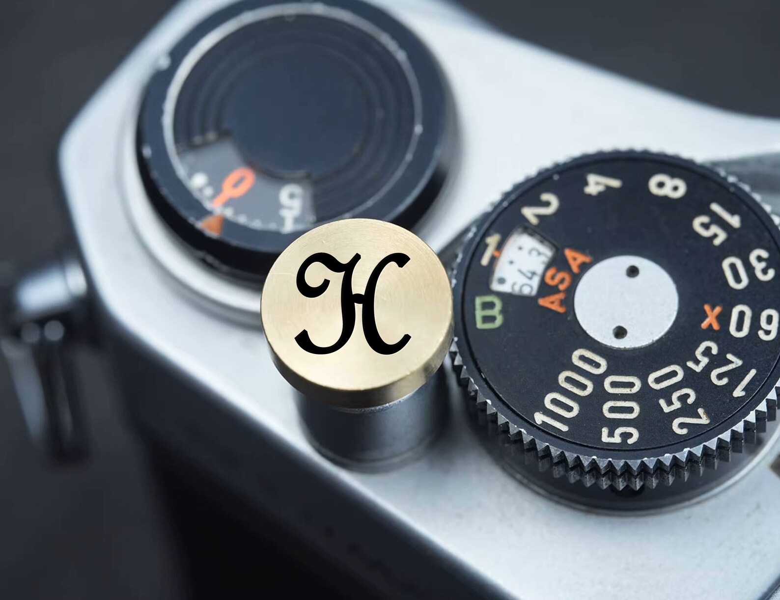 Name Initial Sticky-backed Shutter Release Button, Camera Threaded ...
