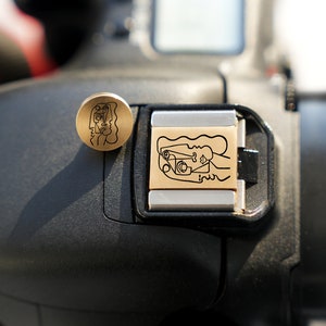 Personalized Hot Shoe Cover And Shutter Button, DSLR Hot Shoe Cover, Threaded Shutter Button, Gift for Camera Owner, Camera Accessories