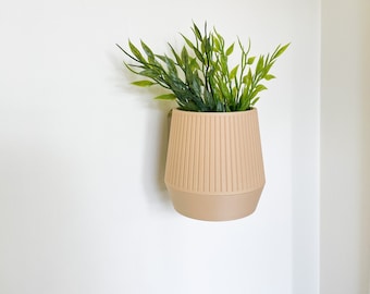 Wall Mounted Planter With Drip Tray (MCM Design) | Minimalist Indoor Wall Planter | Wall Planter Pot | Hanging Planter