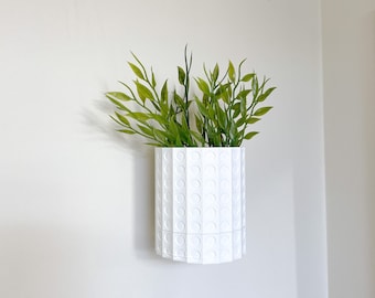 Wall Mounted Planter With Drip Tray (Dots Design) | Minimalist Indoor Wall Planter | Wall Planter Pot | Hanging Planter