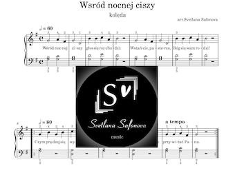 Wśród nocnej ciszy - Polish Christmas Carol easy piano