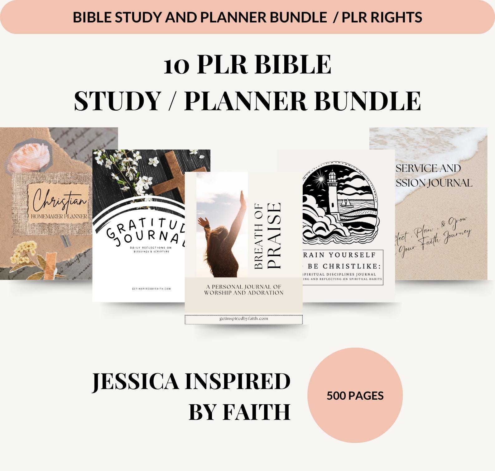 10 PLR Bible Studies, Devotional, Planner, 2024, 2025, Calendars / Christian PLR / Bible Study / Printables