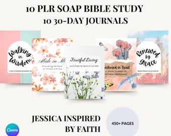 10 SOAP Bible Study / 490 Pages / Christian PLR / Bible Study / Printables