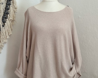 Oversized basic sweater fine knit various colors