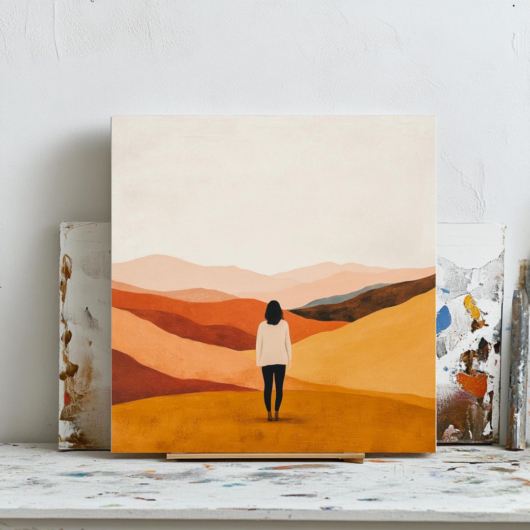 Desert Abstract Desert Landscape Art Abstract Desert Art Nature Wall Decor Desert ...