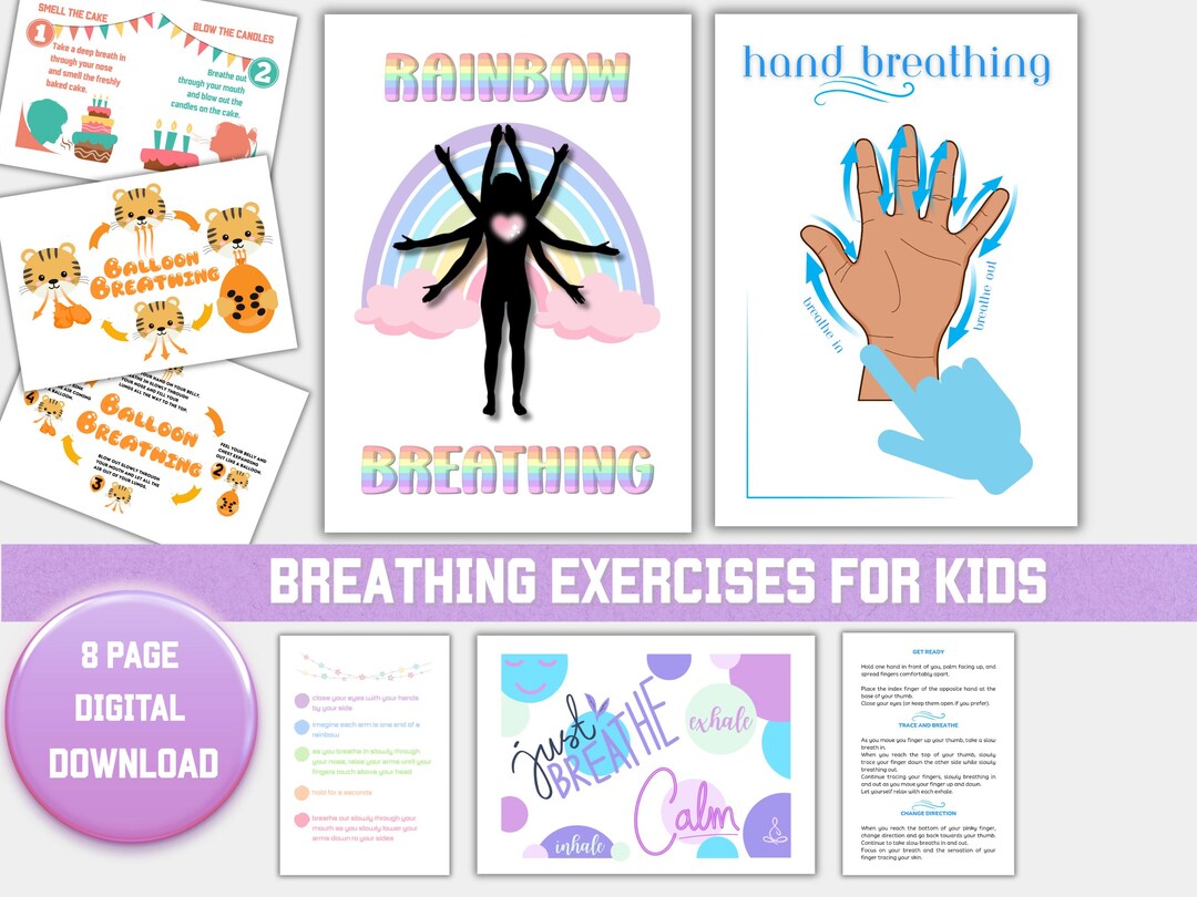 Breathing Exercises for Kids Printable | Calm Down Breathing | Calming ...