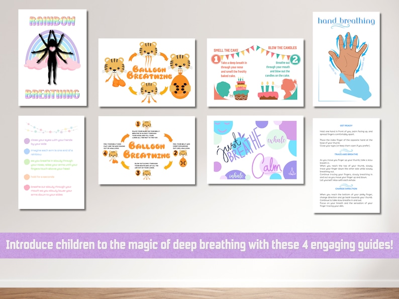 Printable Breathing Techniques for Kids | Instant Digital Download ...