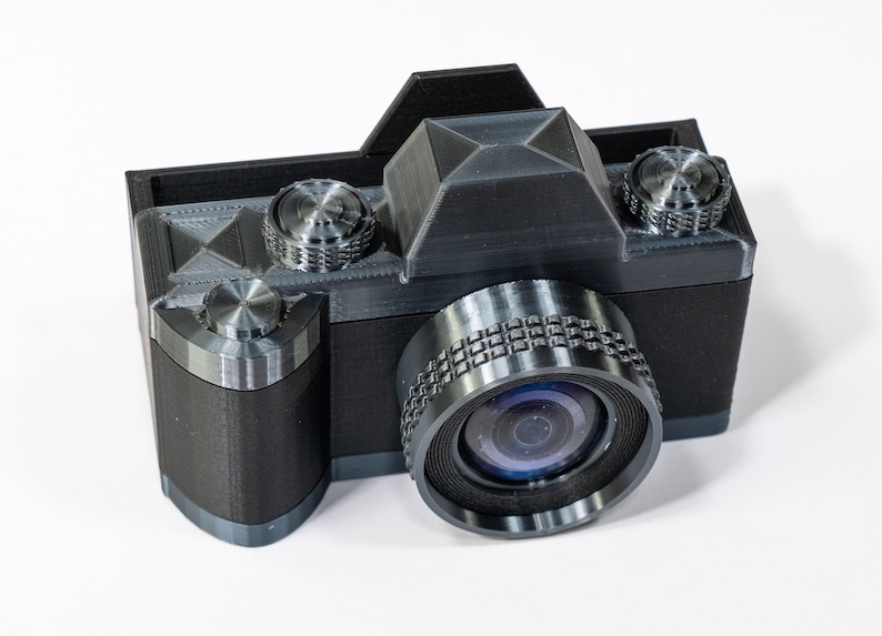 Camera Business Card Holder 3D Printed Pro black Etsy