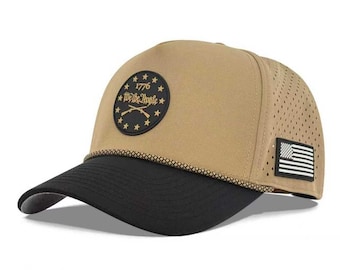 Funny Golf Hat – Curves & Clubs, 1776 Patch
