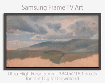 Samsung FRAME TV ART | Download Digital Art |  Landscape Study with Clouds Loubon | Download Art for Frame tv, Landscape art for Frame tv
