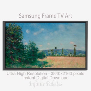 Samsung FRAME TV ART, Arte digital paisajístico, Meadows in the Morning Sun, Descargar arte para Frame tv, Descarga de arte Frame tv, frame tv art