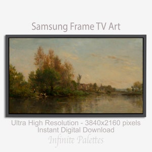Vintage Frame TV Art, Digital Download Art, Digital Art for tv, Download Digital Art, Wall Art Download, River art, Vintage Art for frame tv