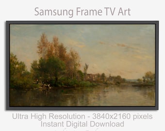 Vintage Frame TV Art, Digital Download Art, Digital Art for tv, Download Digital Art, Wall Art Download, River art, Vintage Art for frame tv