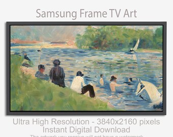 Samsung FRAME TV ART | Vintage Art |  Classical Art | “Bathers (Study for 'Bathers at Asnières')”