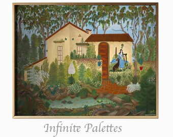 Vintage Wall Art, Download Wall Art, Download Landscape Art, Download Vintage Art, Ireland Art Print, Irish Cottage Scene Print, Irish Art
