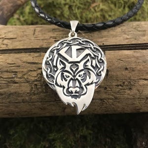Handcrafted Sterling Silver Wolf Pendant: Slavic Pagan Amulet