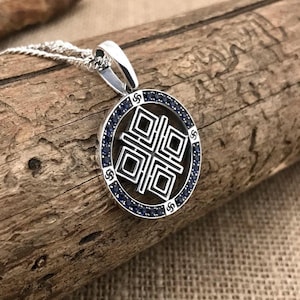 Handcrafted Sterling Silver Makosh Pendant: Slavic Pagan Amulet