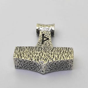 Handcrafted Sterling Silver Thor&#39;s Hammer Pendant: Norse Viking Jewelry