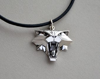 Handcrafted pendant silver talisman amulet The Witcher Wild Hunt (Cat School)