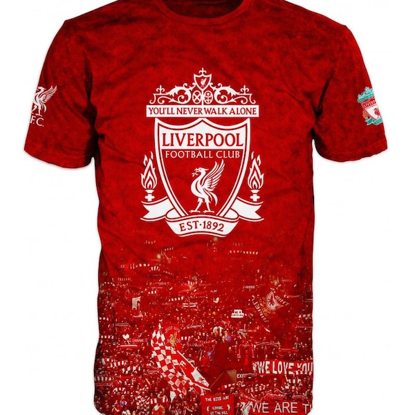 Men's Liverpool FC Design T-shirt All Sizes Available