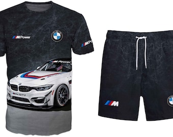 Camiseta y pantalones cortos BMW Mpower Design Kit para hombre, todos los tamaños disponibles XS-3XL