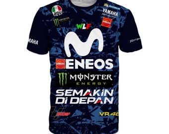 Herren YAMAHA MotoGP Design T-Shirt Alle Größen erhältlich, S-3XL
