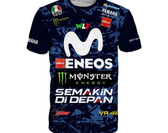 Men&#39;s Yamaha MotoGP Design T-Shirt All Sizes Available S-3XL