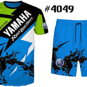 Yamaha MotoGP Design Kit-short voor heren + T-shirt Alle maten beschikbaar XS-3XL