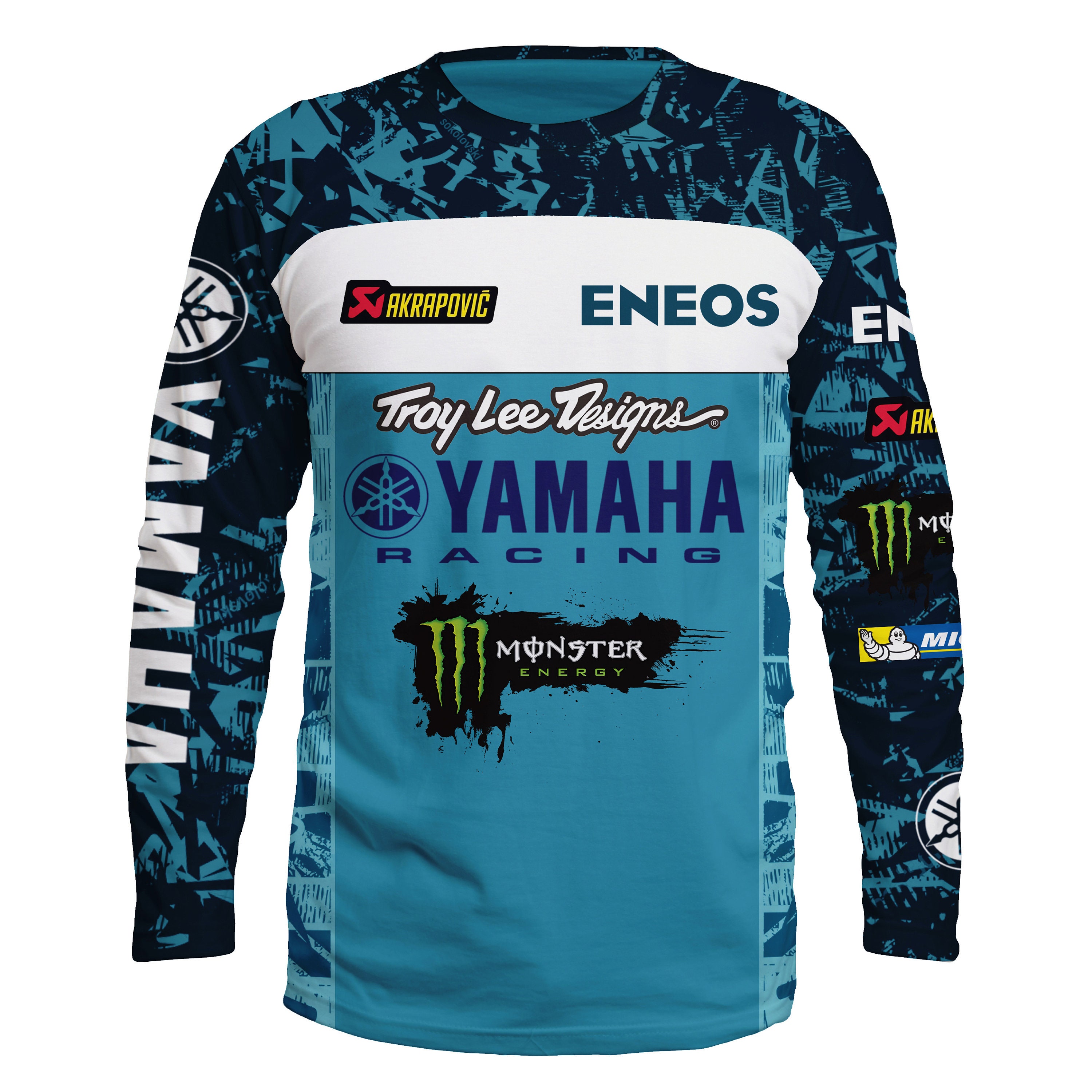 Men's Yamaha Motogp Design Long Sleeve Shirt All Sizes Available