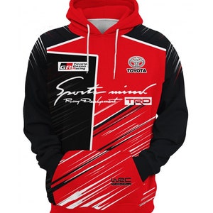 Felpa con cappuccio Toyota Gazoo Racing da uomo, disponibile in tutte le taglie dalla XS alla 3XL