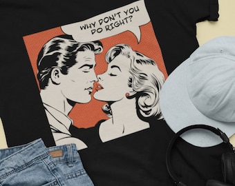 Pop Art Comic Kiss T-Shirt: Retro Romance Revival