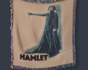 Hamlet Goth Shakespeare Woven Blanket