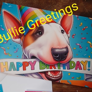 Bull Terrier Party 2: um cartão de aniversário exclusivo