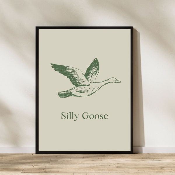 Western Silly Goose Art. Digital Print 1