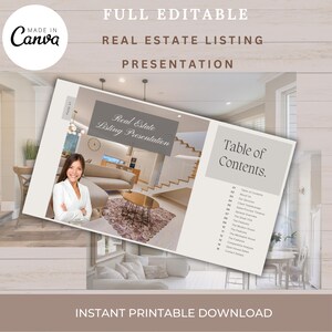 Real Estate Listing Presentation, Buyer Presentation and Seller Presentation Template, Printable Home Seller and Home Buyer Guide Template