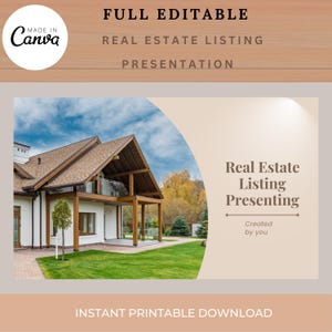 Real Estate Listing Presentation, Buyer Presentation and Seller Presentation Template, Printable Home Seller and Home Buyer Guide Template