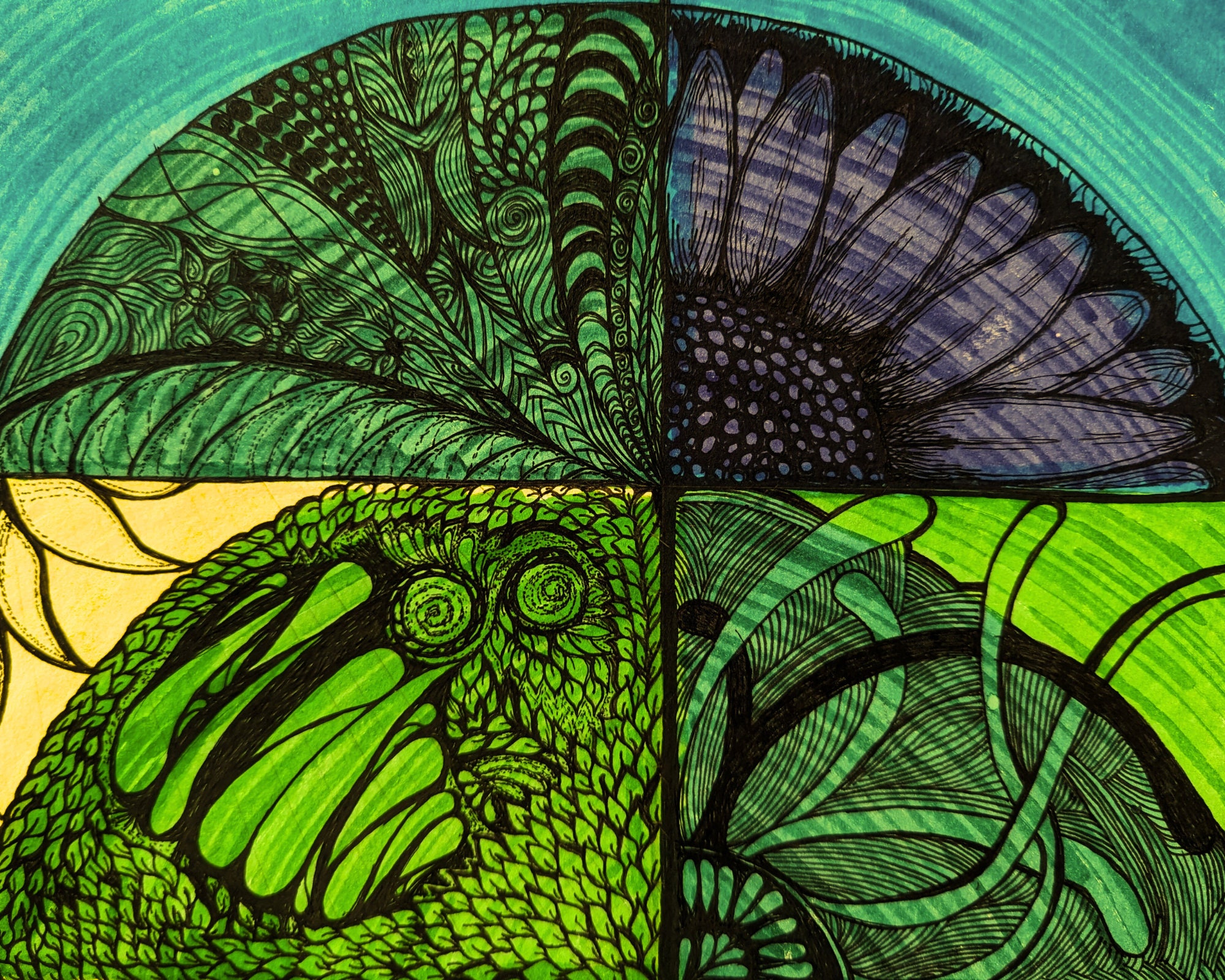THRIVE   Hand Drawn with Ink and Paint Pens, Downloadable and Printable in Multiple Sizes - Thumbnail 2
