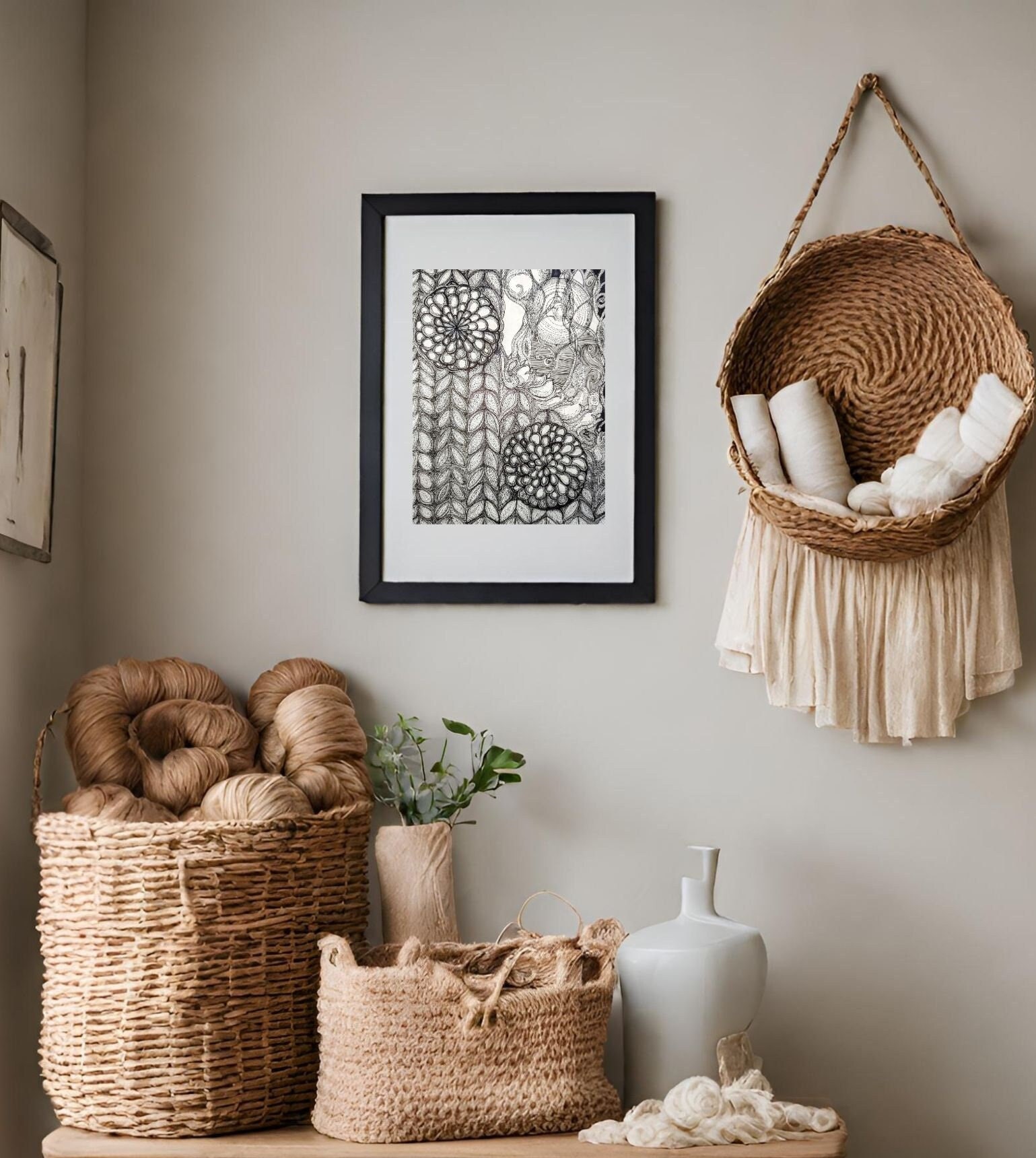 KNIT    Printable Wall Art Abstract Wall Art Prints Living Room Downloadable Art Prints - Thumbnail 2