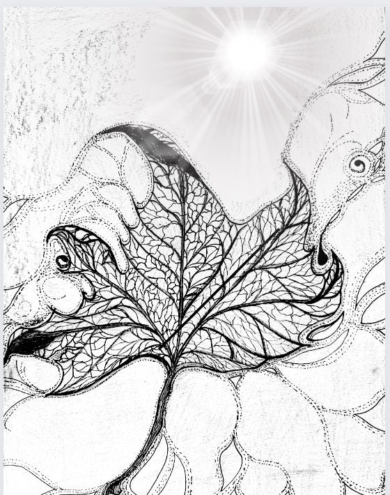 NATURE'S ESCAPE Adult Coloring Pages Downloadable Coloring Pages Printable Art Coloring Book Relaxing Coloring for Adults Stress Relief