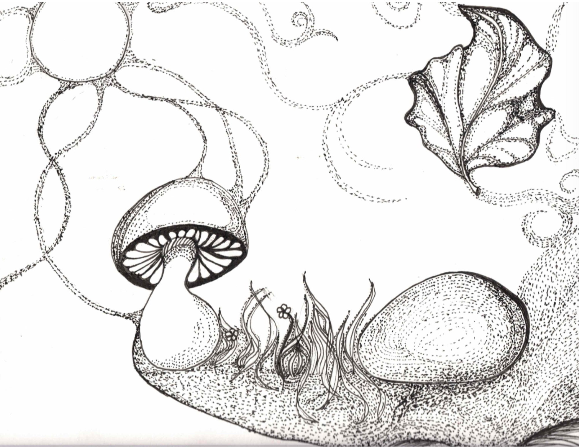 LAZY DAY    Hand Drawn in Ink, Downloadable and Printable in Multiple Sizes, Bonus Coloring Page - Thumbnail 2