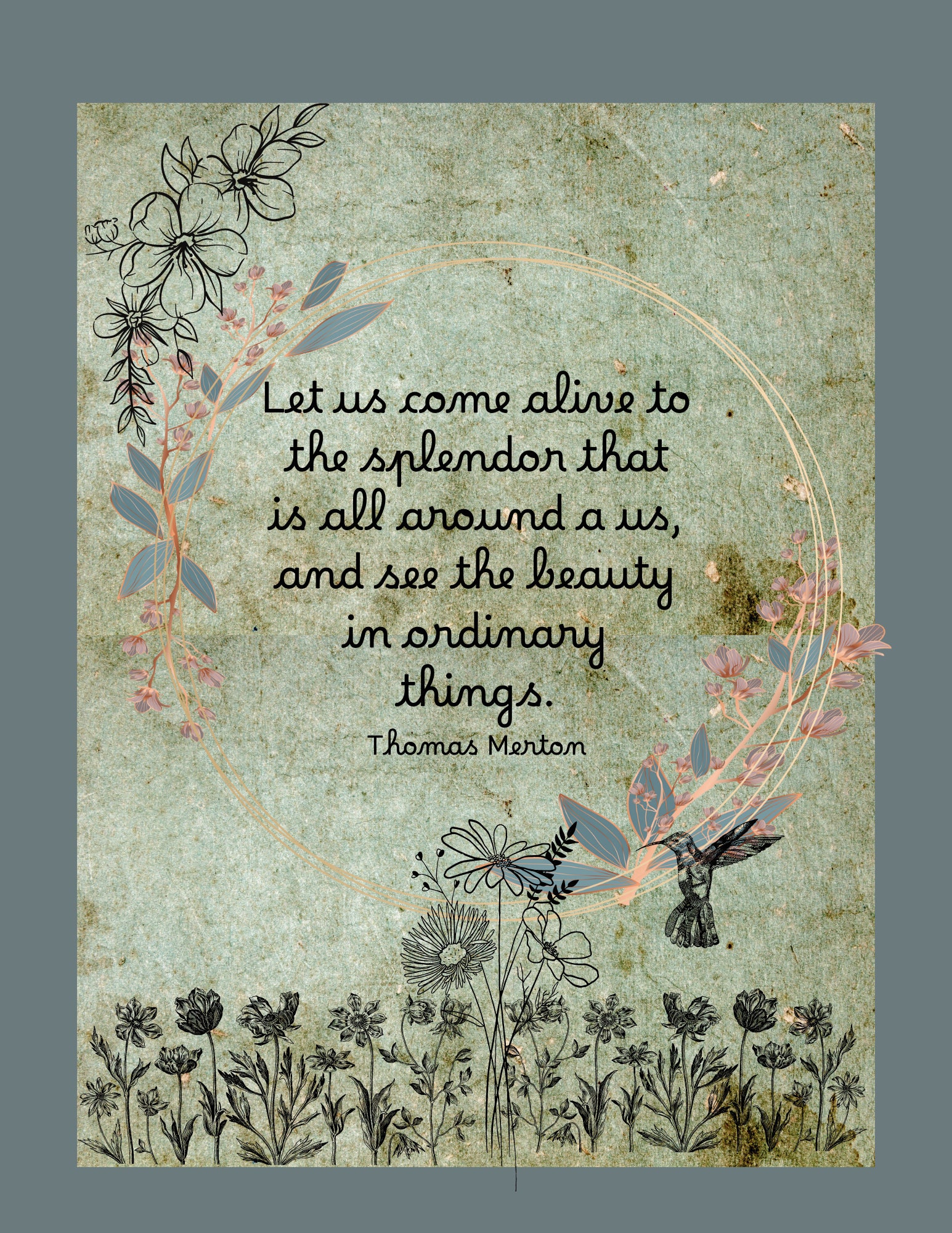 COME ALIVE    Printable Wall Art, Digital Download, Thomas Merton Quote