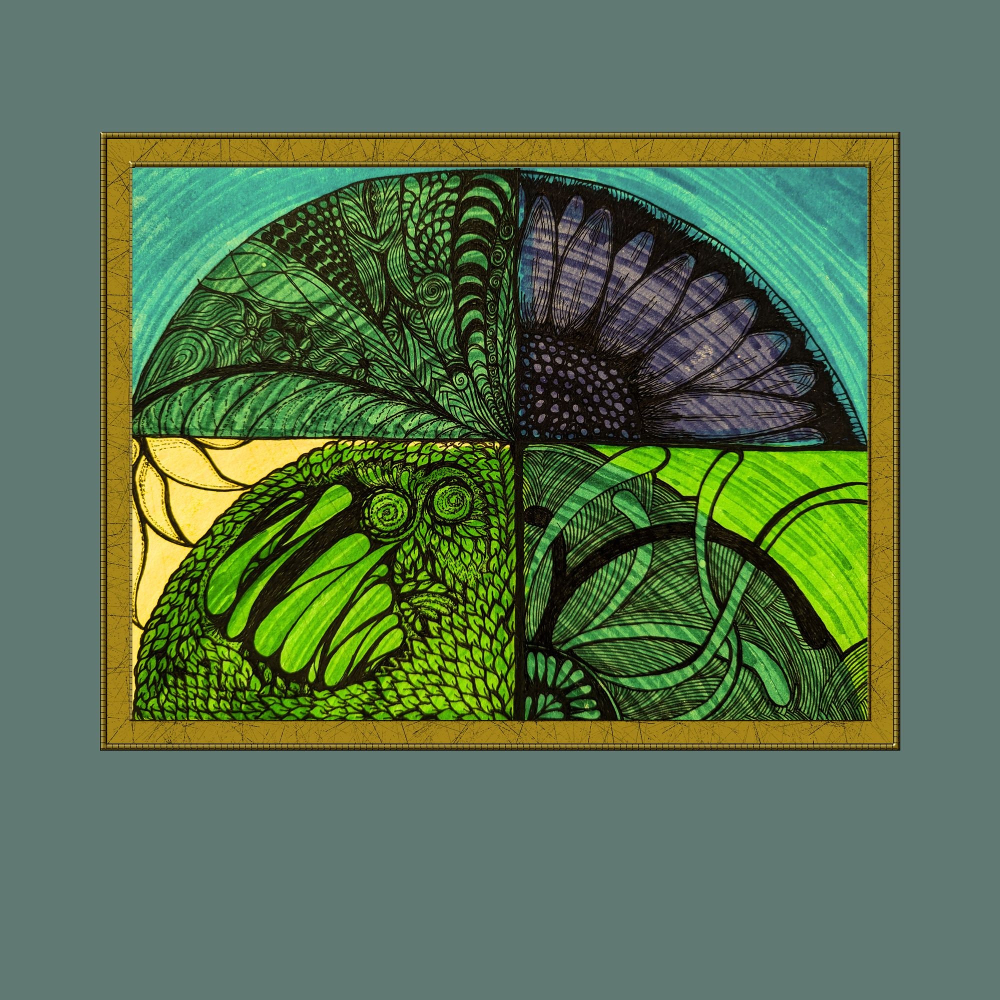 THRIVE   Hand Drawn with Ink and Paint Pens, Downloadable and Printable in Multiple Sizes - Image 1