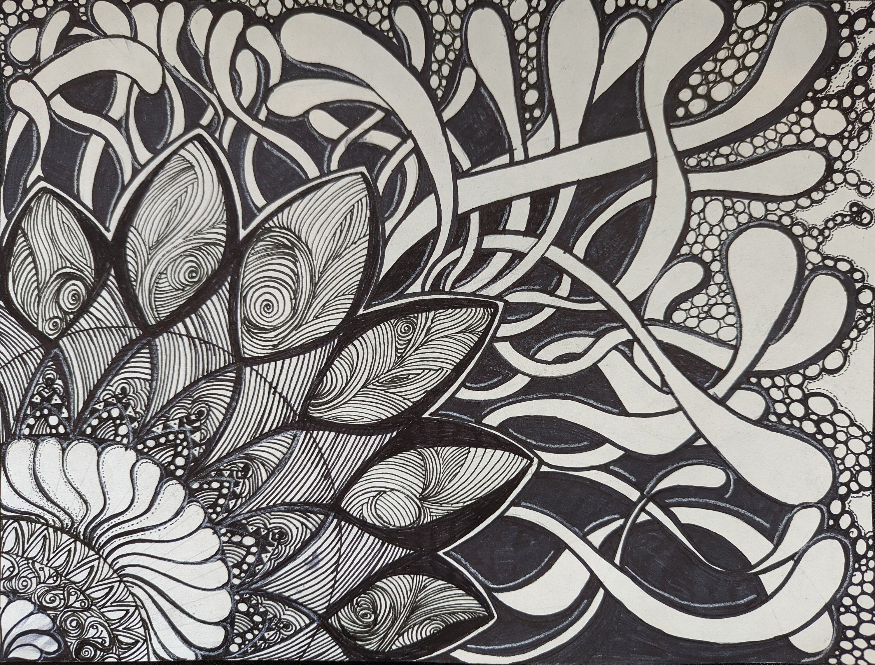 COLOR YOUR WORLD Downloadable Zentangle Coloring Pages Original Printable Art Coloring Book Relaxing Coloring for Adults Stress Relief - Thumbnail 3
