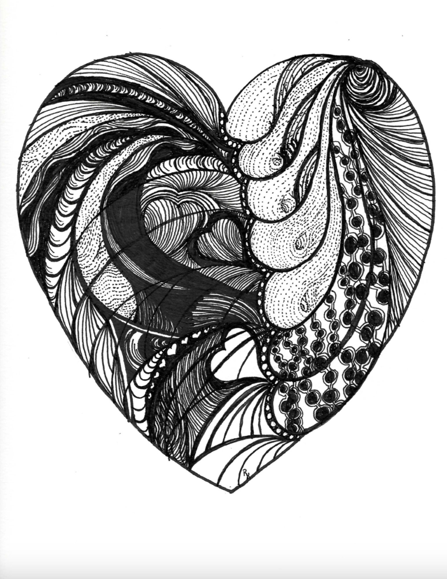 COLOR YOUR WORLD Downloadable Zentangle Coloring Pages Original Printable Art Coloring Book Relaxing Coloring for Adults Stress Relief - Thumbnail 5
